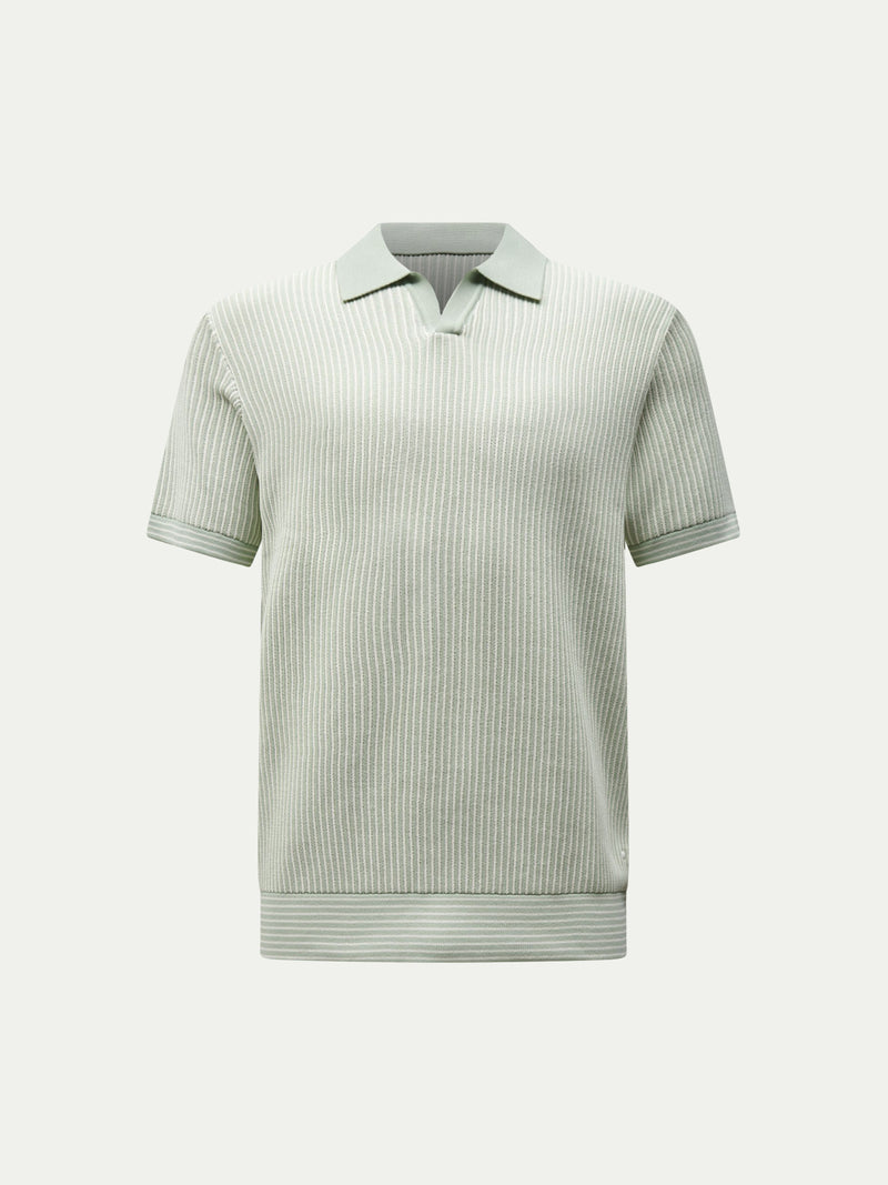 Sidney Revere Knit Polo in Seafoam