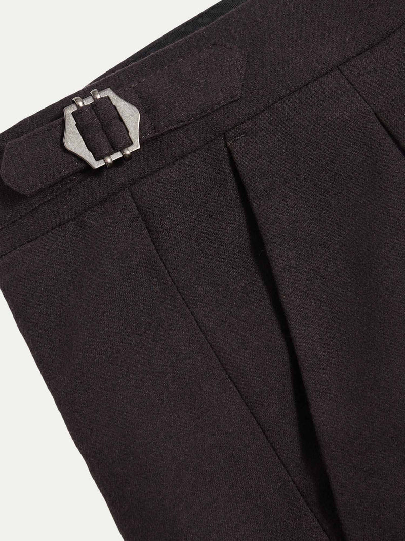 Twill Blend Smart High Waisted Trouser in Java