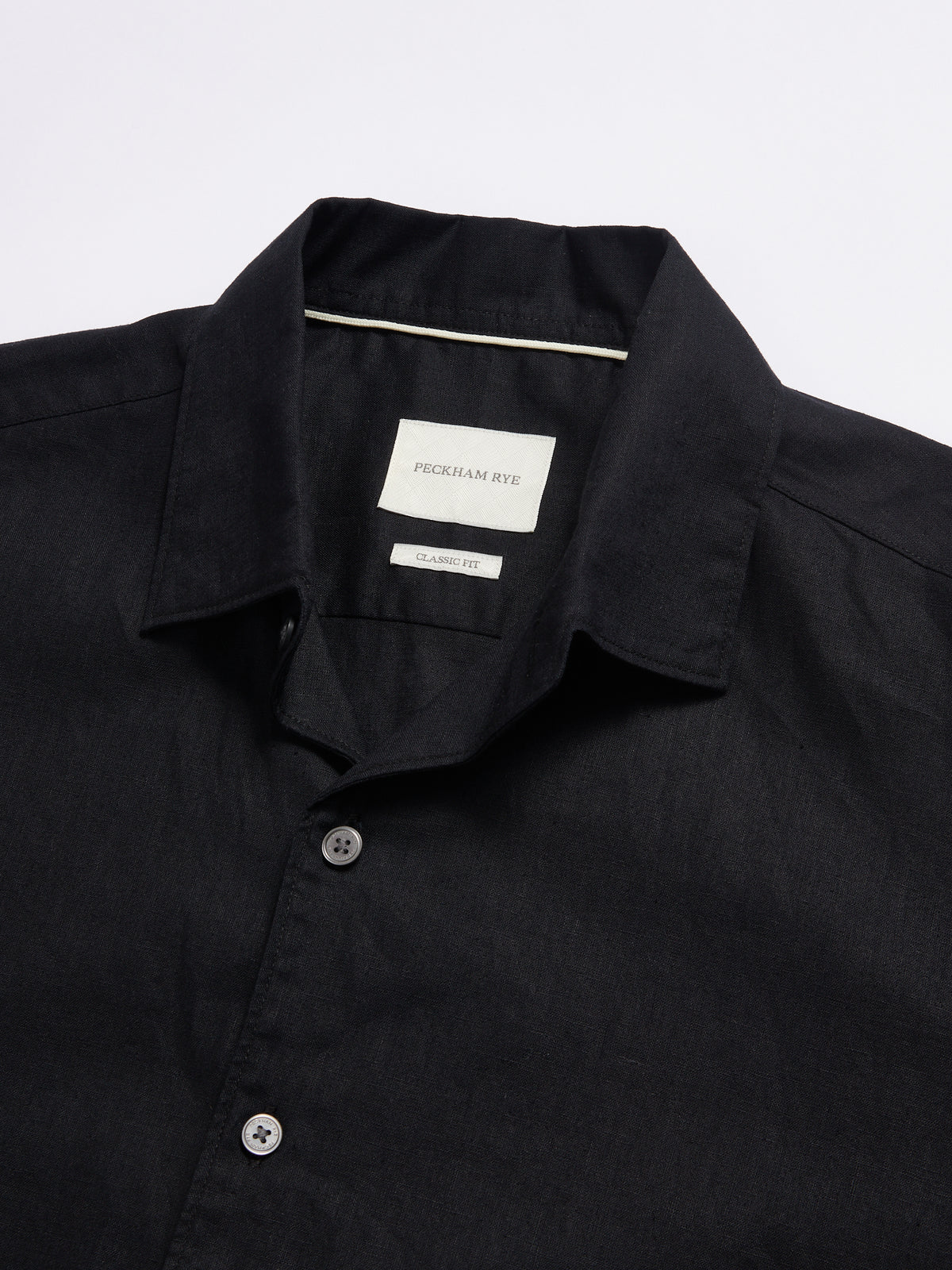 Grove Linen Blend Shirt in Black