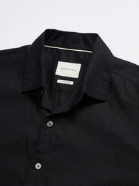 Grove Linen Blend Shirt in Black
