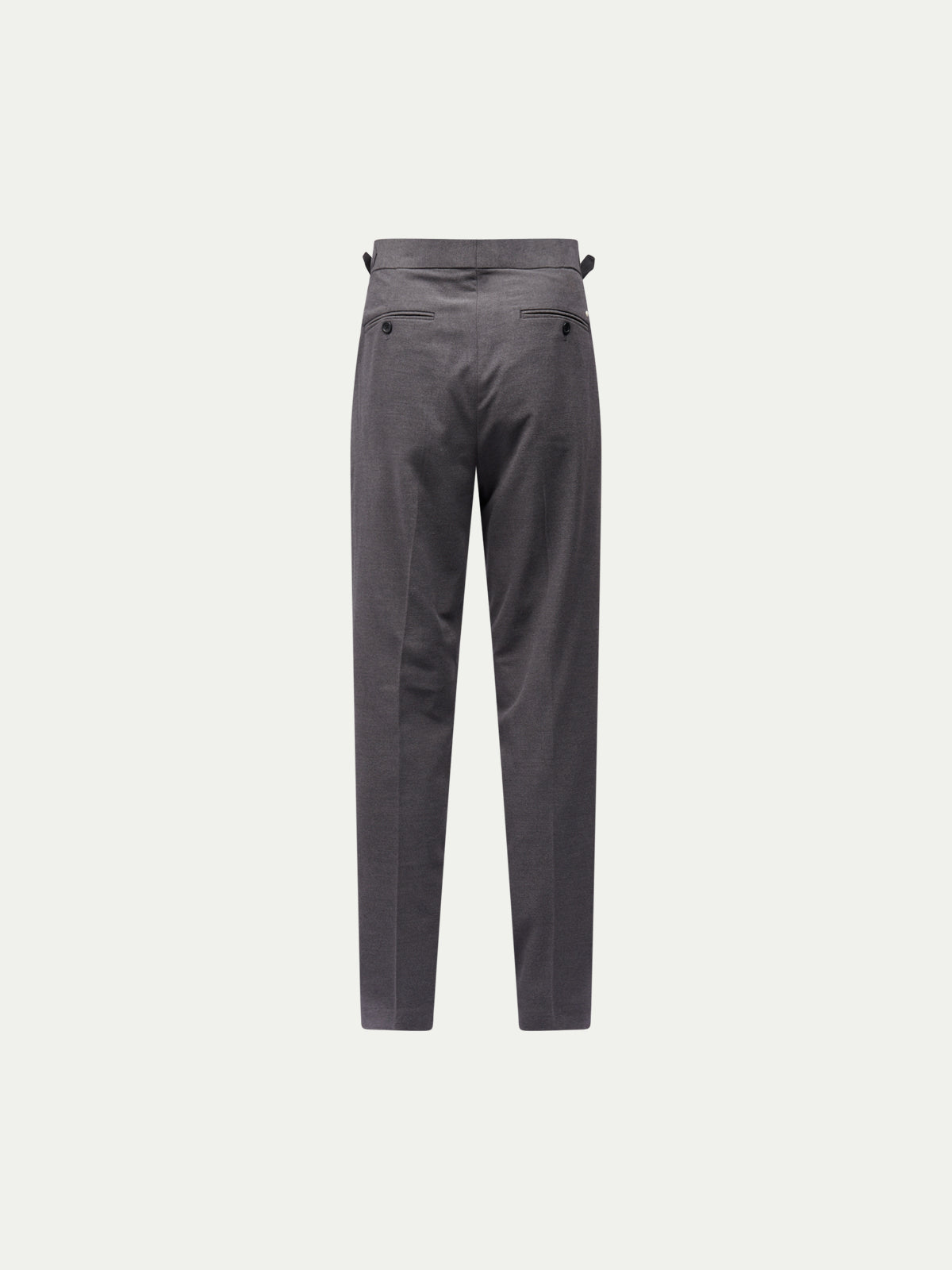 Twill Blend Smart High Waisted Trouser in Charcoal Grey
