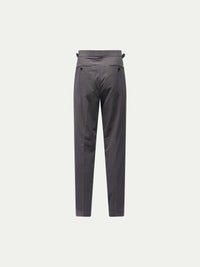 Twill Blend Smart High Waisted Trouser in Charcoal Grey