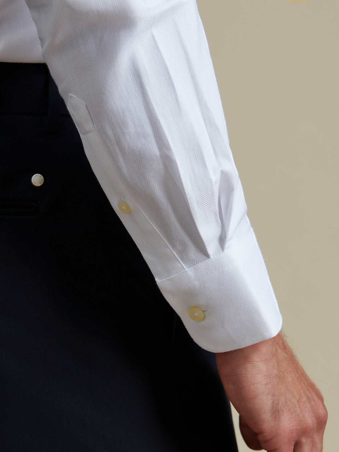 Stretch Cotton Trouser in Dark Sapphire Navy