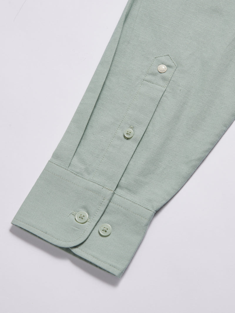 Grove Linen Blend Shirt in Seafoam