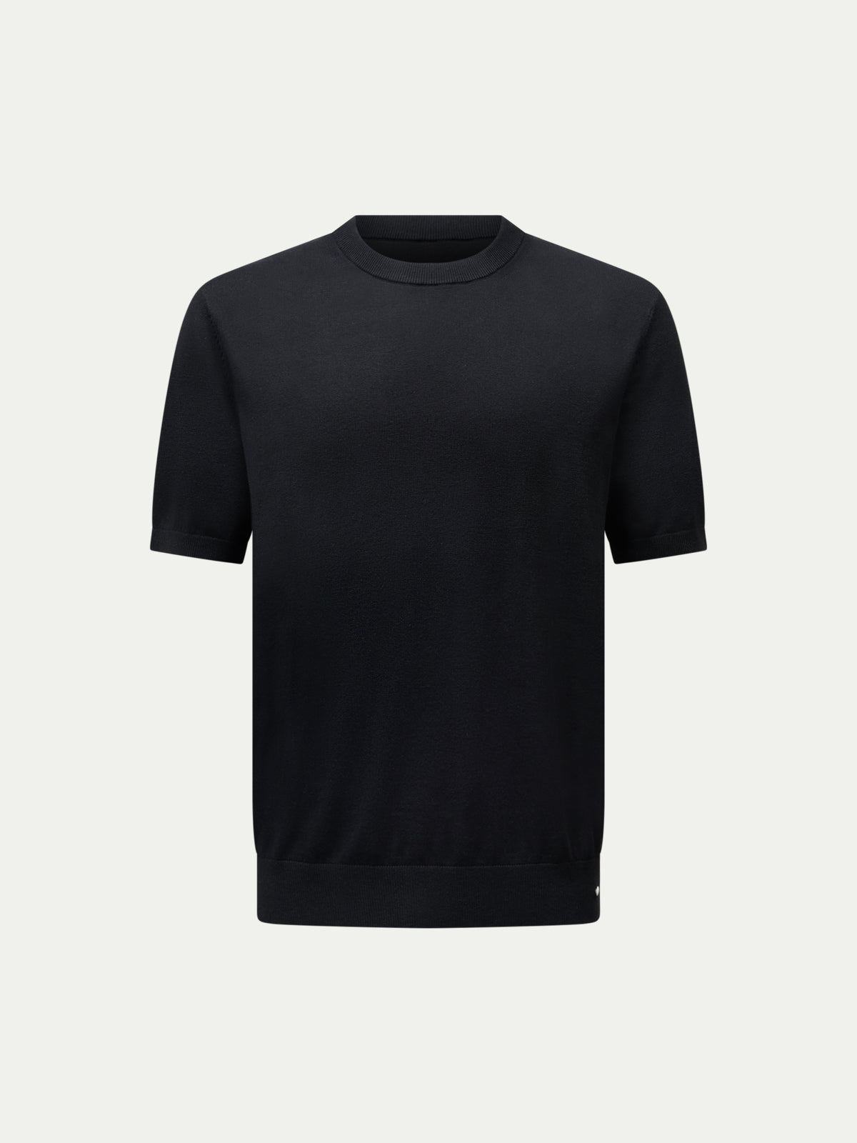 Genovese Knitted T-Shirt in Black
