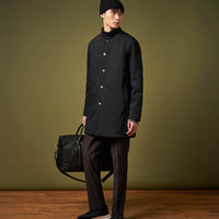 Padded Rain Mac in Black