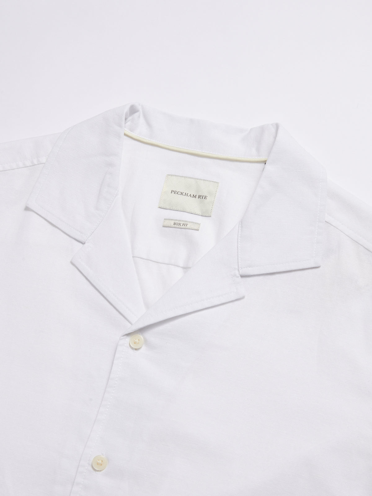 Porto Linen Blend Shirt in Bright White