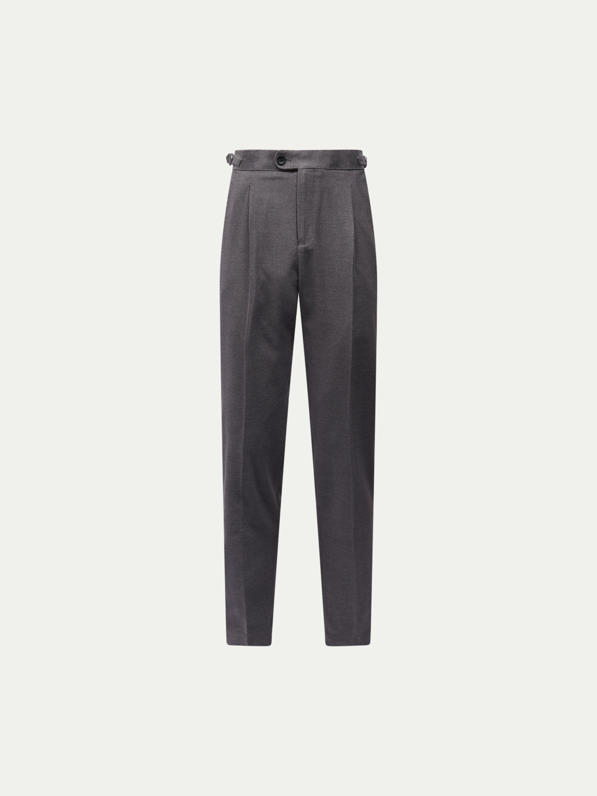 Twill Blend Smart High Waisted Trouser in Charcoal Grey