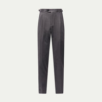 Twill Blend Smart High Waisted Trouser in Charcoal Grey