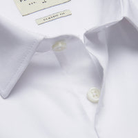 Formal Poplin Long Sleeve Shirt in Bright White