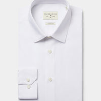 Formal Poplin Long Sleeve Shirt in Bright White