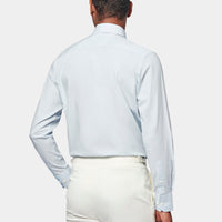 Formal Poplin Long Sleeve Shirt in Ice Blue