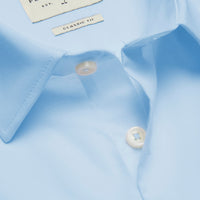 Formal Poplin Long Sleeve Shirt in Ice Blue