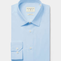 Formal Poplin Long Sleeve Shirt in Ice Blue