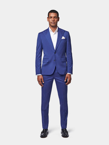 Peak Lapel Two Piece Suit in Midnight Blue