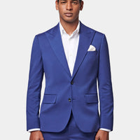 Peak Lapel Two Piece Suit in Midnight Blue