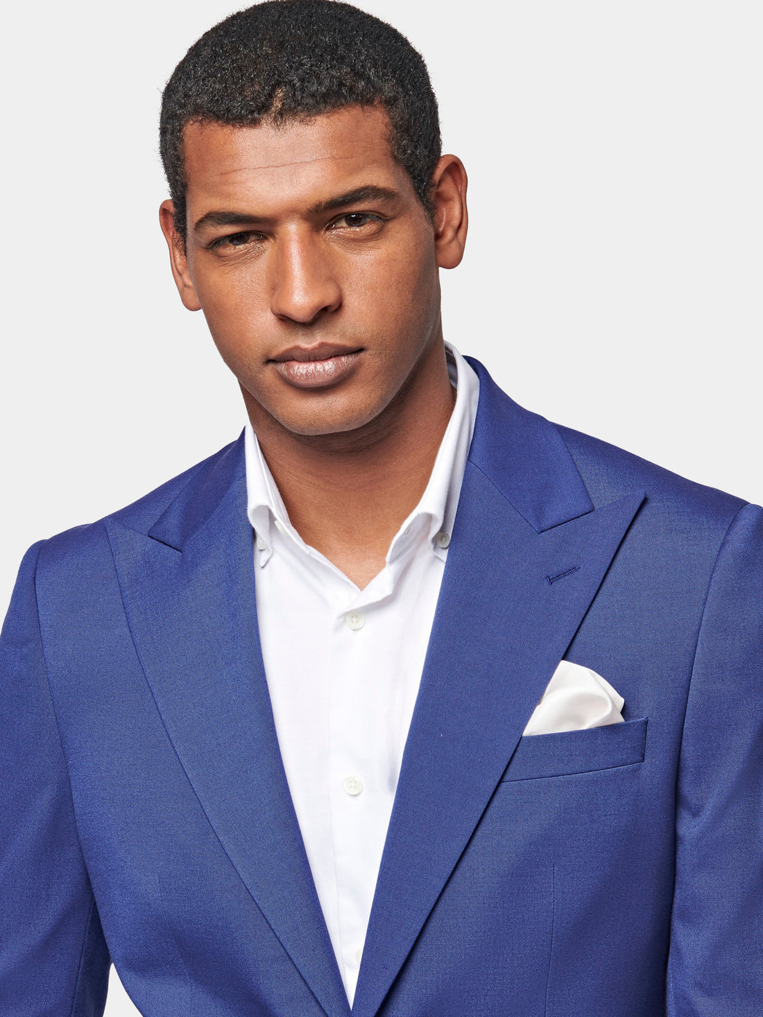 Peak Lapel Two Piece Suit in Midnight Blue