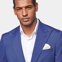 Peak Lapel Two Piece Suit in Midnight Blue