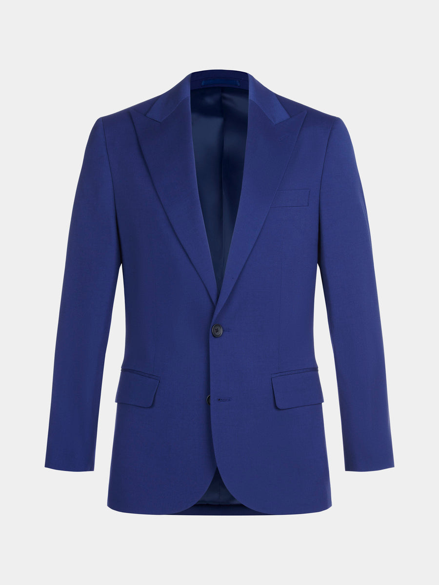 Peak Lapel Two Piece Suit in Midnight Blue