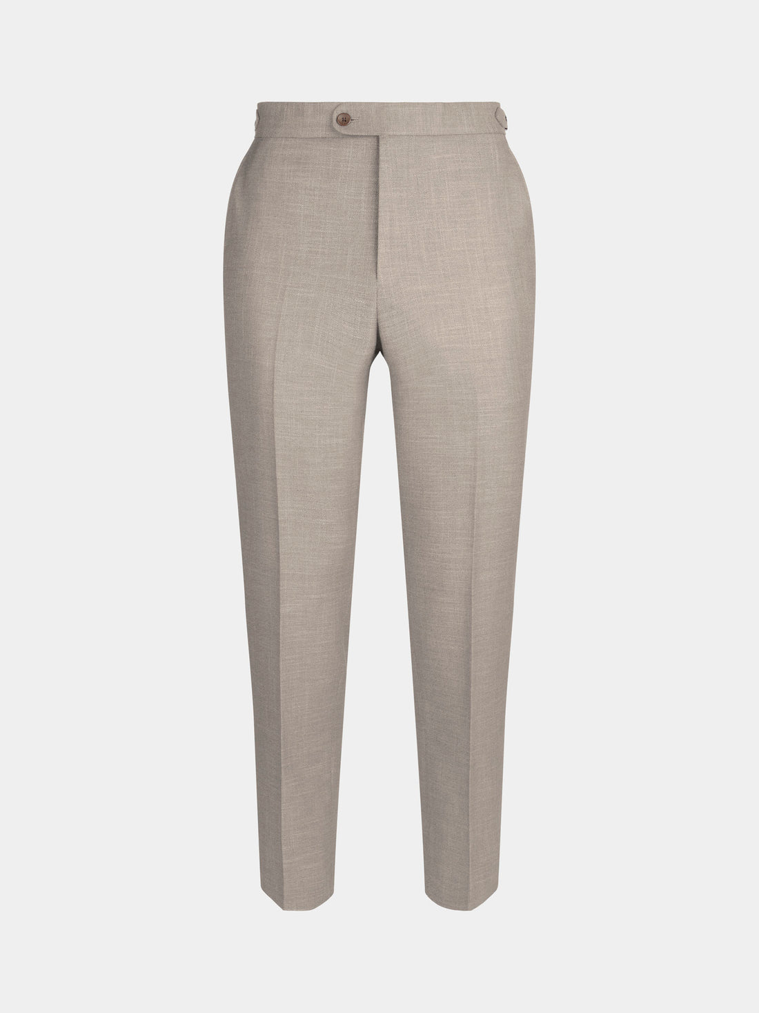 Linen Contemporary Notched Lapel Suit in Taupe