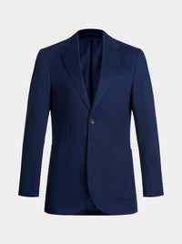 Contemporary Stretch-Twill Suit Jacket in Navy Blue