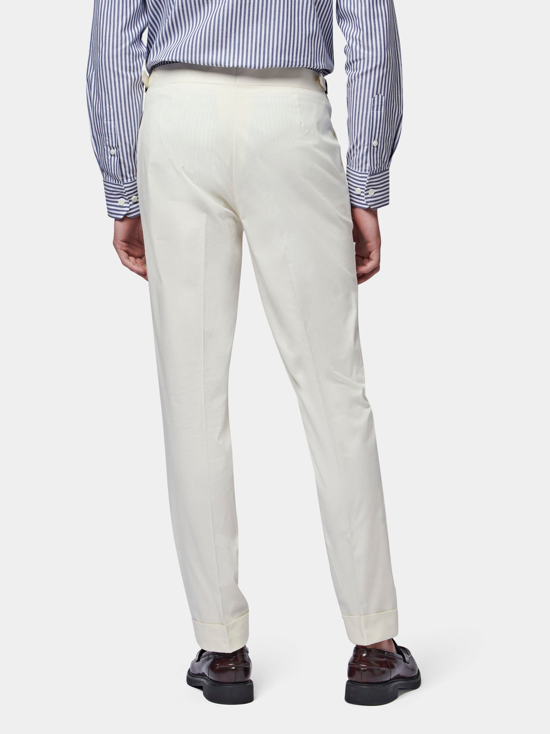 Cuffed Chino Trousers in Egret