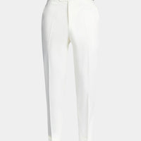 Cuffed Chino Trousers in Egret