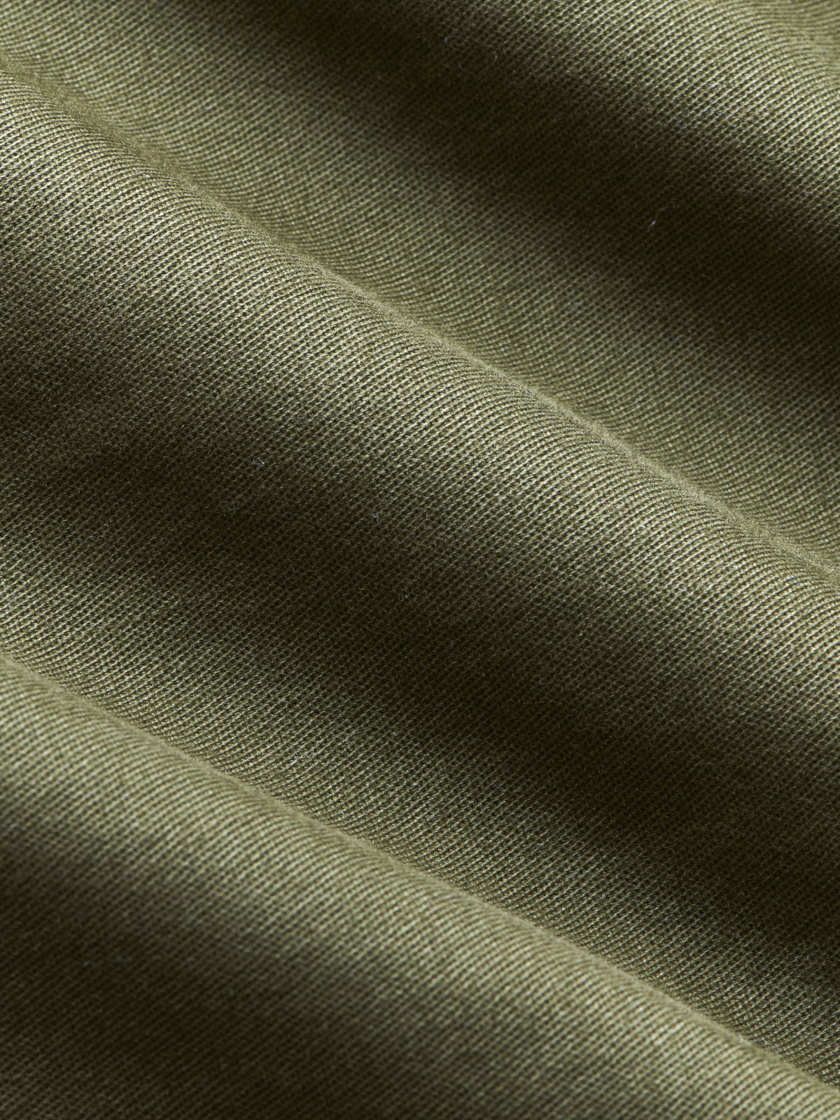 Cuffed Cotton Twill Chino in Winter Moss