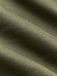 Cuffed Cotton Twill Chino in Winter Moss