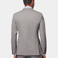 Classic Notched Lapel Suit Jacket in Charcoal Grey