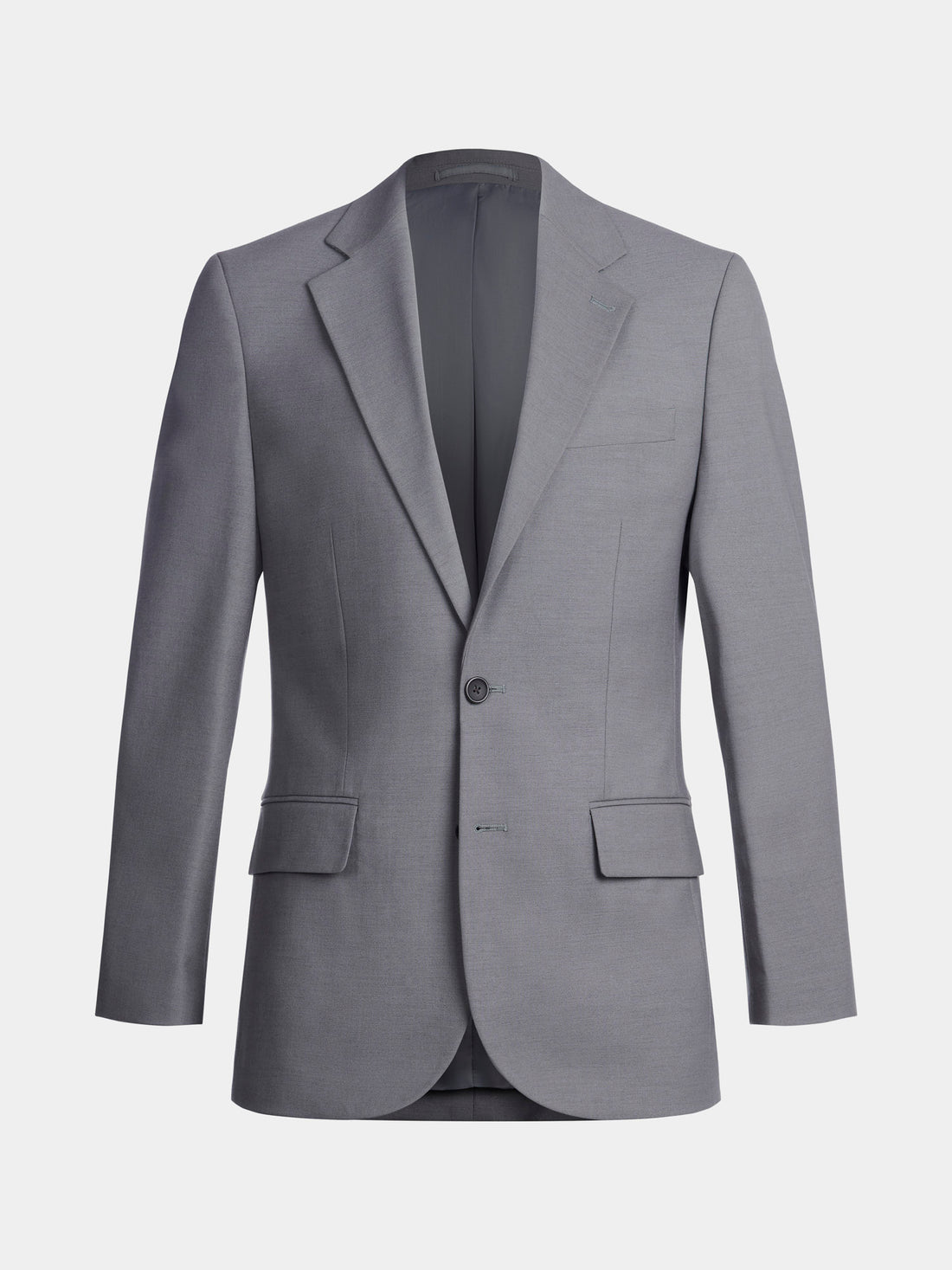 Classic Notched Lapel Suit Jacket in Charcoal Grey