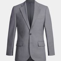 Classic Notched Lapel Suit Jacket in Charcoal Grey