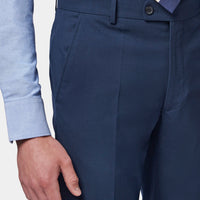 Classic Plain Front Trouser in Navy Blue