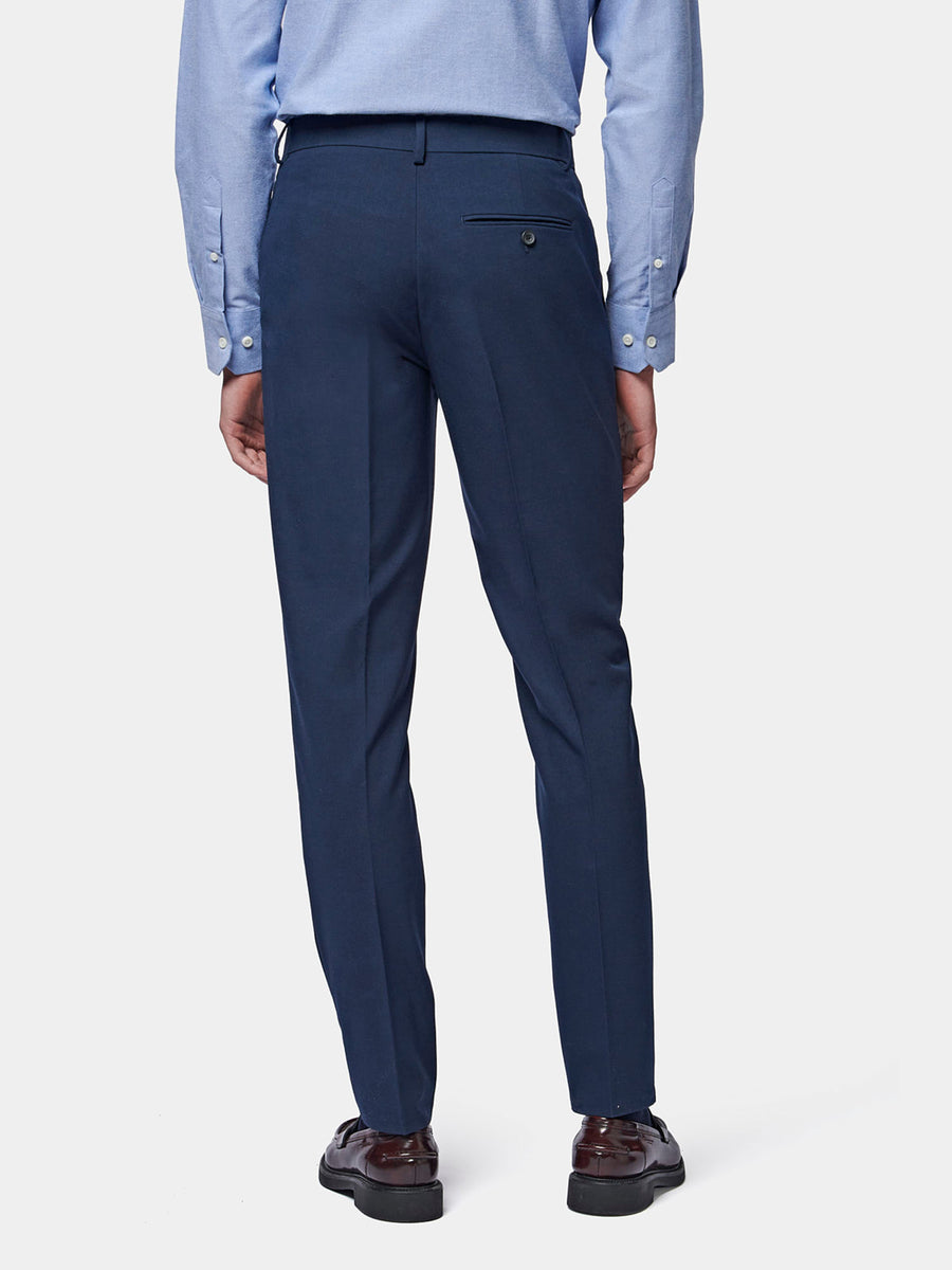 Classic Plain Front Trouser in Navy Blue