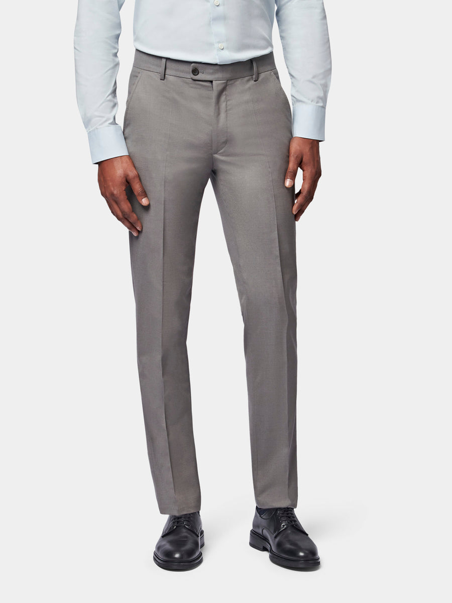 Classic Plain Front Trouser in Charcoal Grey