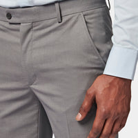 Classic Plain Front Trouser in Charcoal Grey