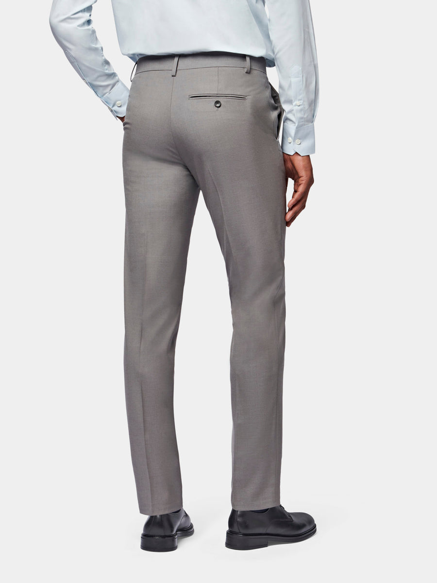 Classic Plain Front Trouser in Charcoal Grey