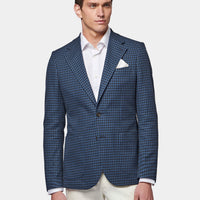 Sartorial Notched Lapel Blazer Jacket in Navy Blue