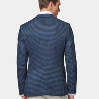 Sartorial Notched Lapel Blazer Jacket in Navy Blue