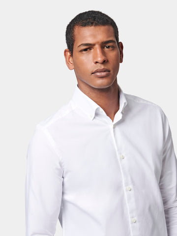 Casual Oxford Long Sleeve Shirt in Bright White