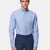 Casual Oxford Long Sleeve Shirt in Blue Yonder