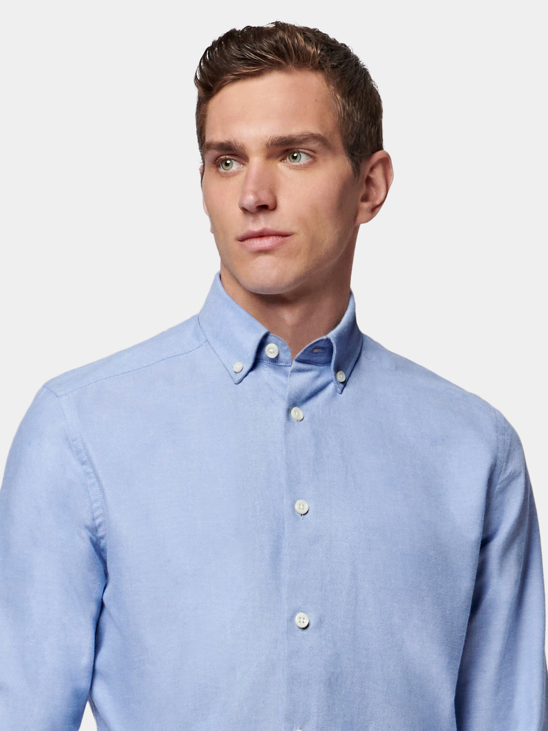 Casual Oxford Long Sleeve Shirt in Blue Yonder