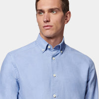 Casual Oxford Long Sleeve Shirt in Blue Yonder