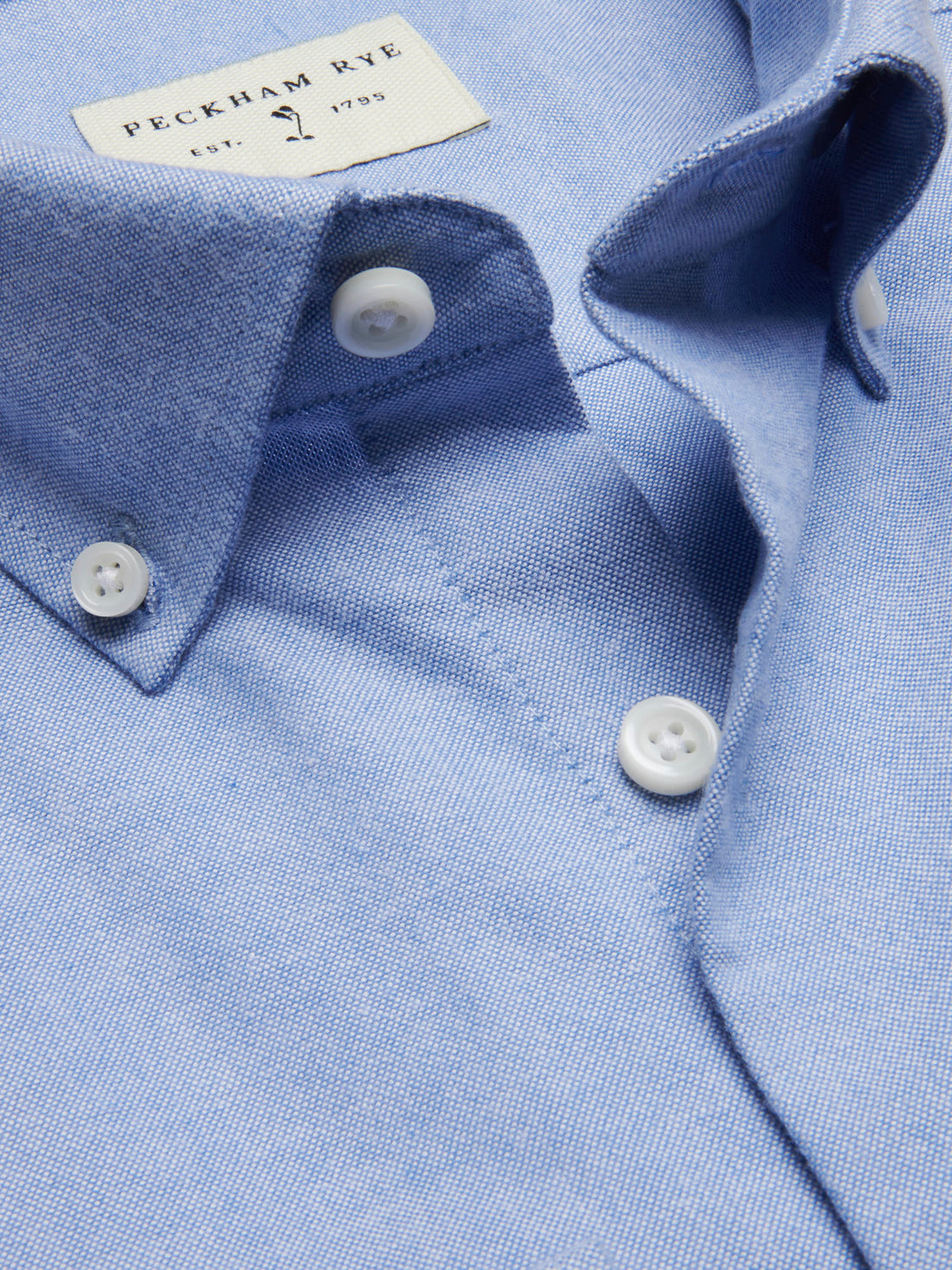 Casual Oxford Long Sleeve Shirt in Blue Yonder