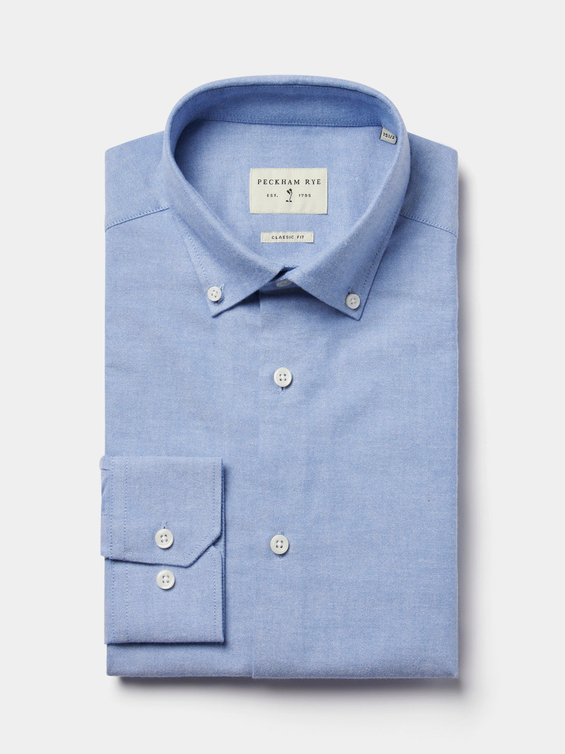 Casual Oxford Long Sleeve Shirt in Blue Yonder