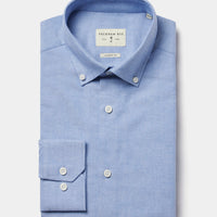 Casual Oxford Long Sleeve Shirt in Blue Yonder