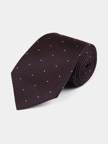 Silk Polka Dot Tie in Carafe