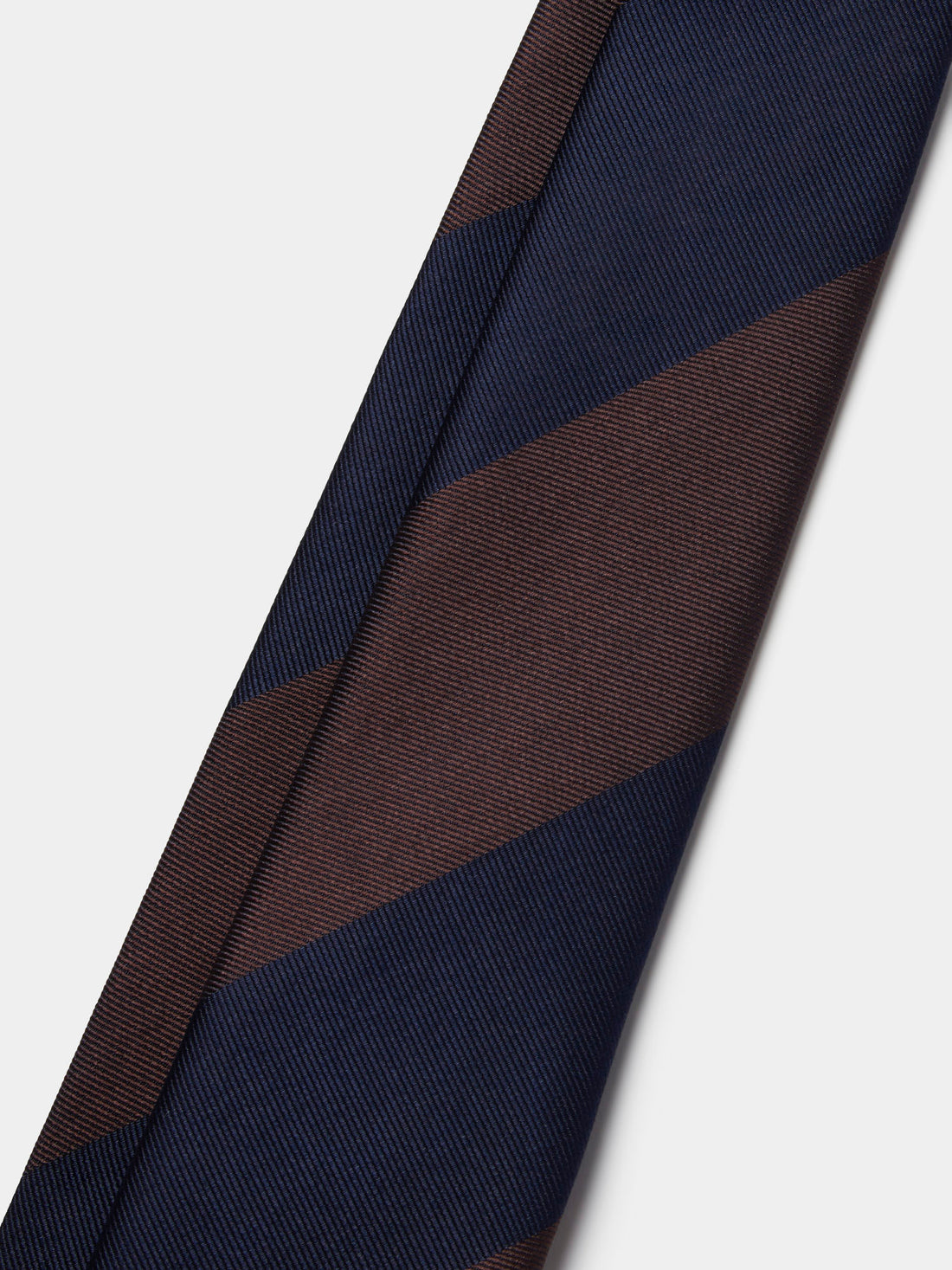 Silk Striped Tie in Navy Blue