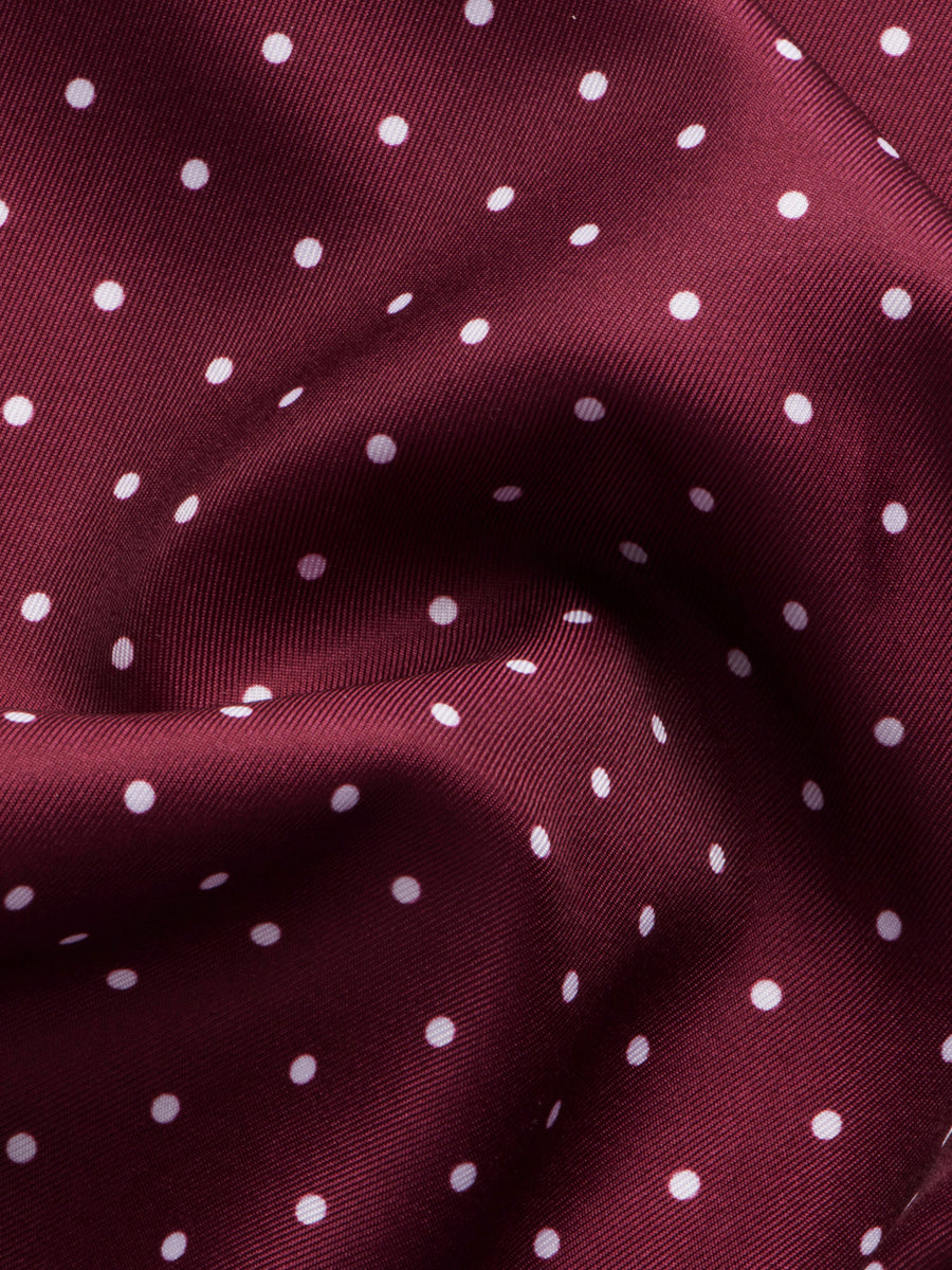 Polka Dot Pocket Square in Windsor Wine