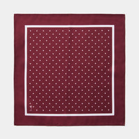 Polka Dot Pocket Square in Windsor Wine